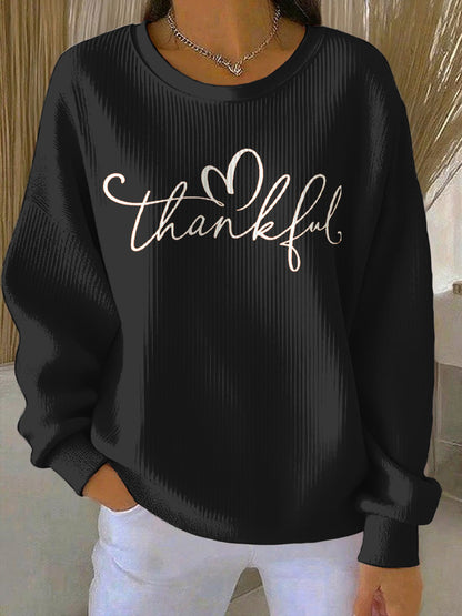 Women's Thanksgiving Print Casual Sweatshirt