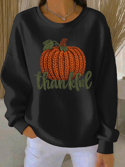 Women's Thanksgiving Print Casual Sweatshirt