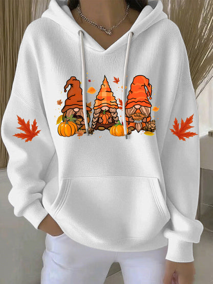 Women's Thanksgiving Print Casual Hoodie