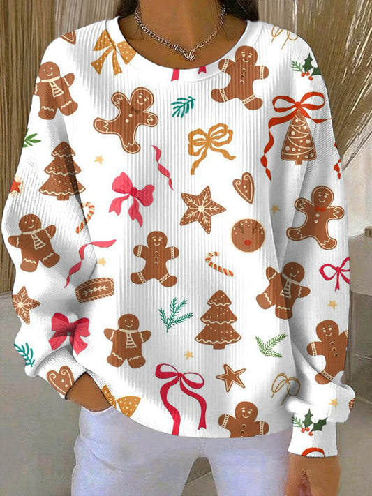 Women’s Christmas Print Casual Sweatshirt As picture / S