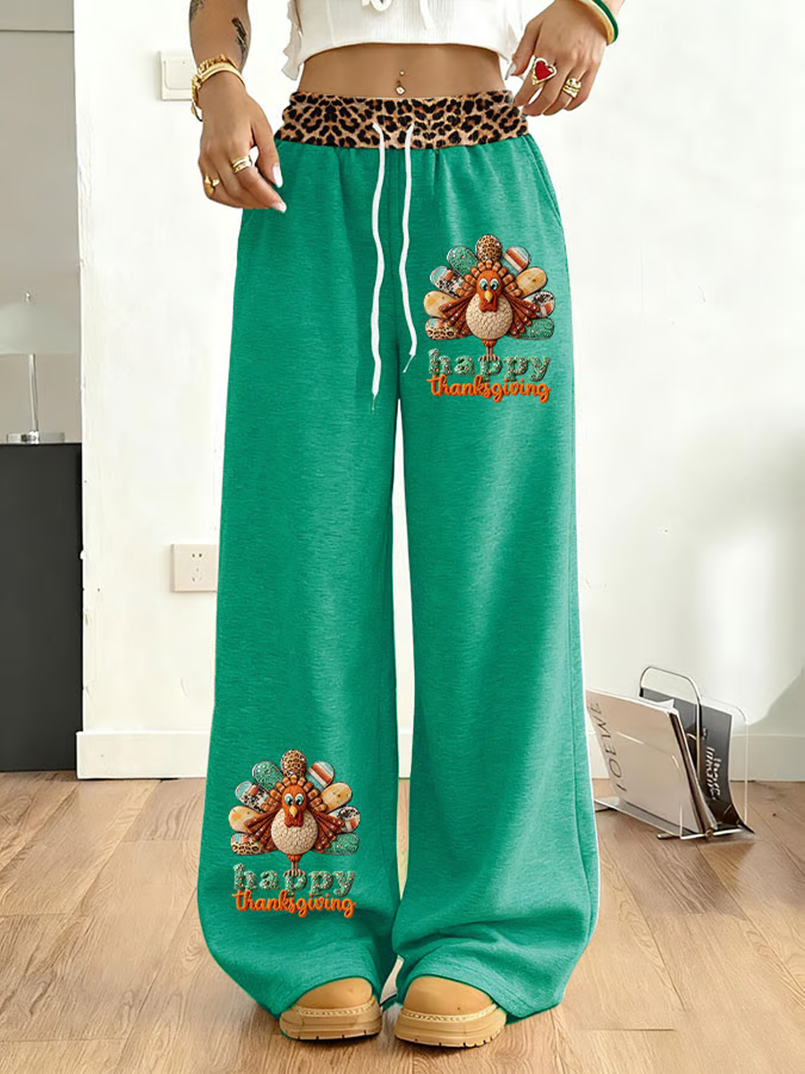 Women's Thanksgiving Print Casual Sweatpants