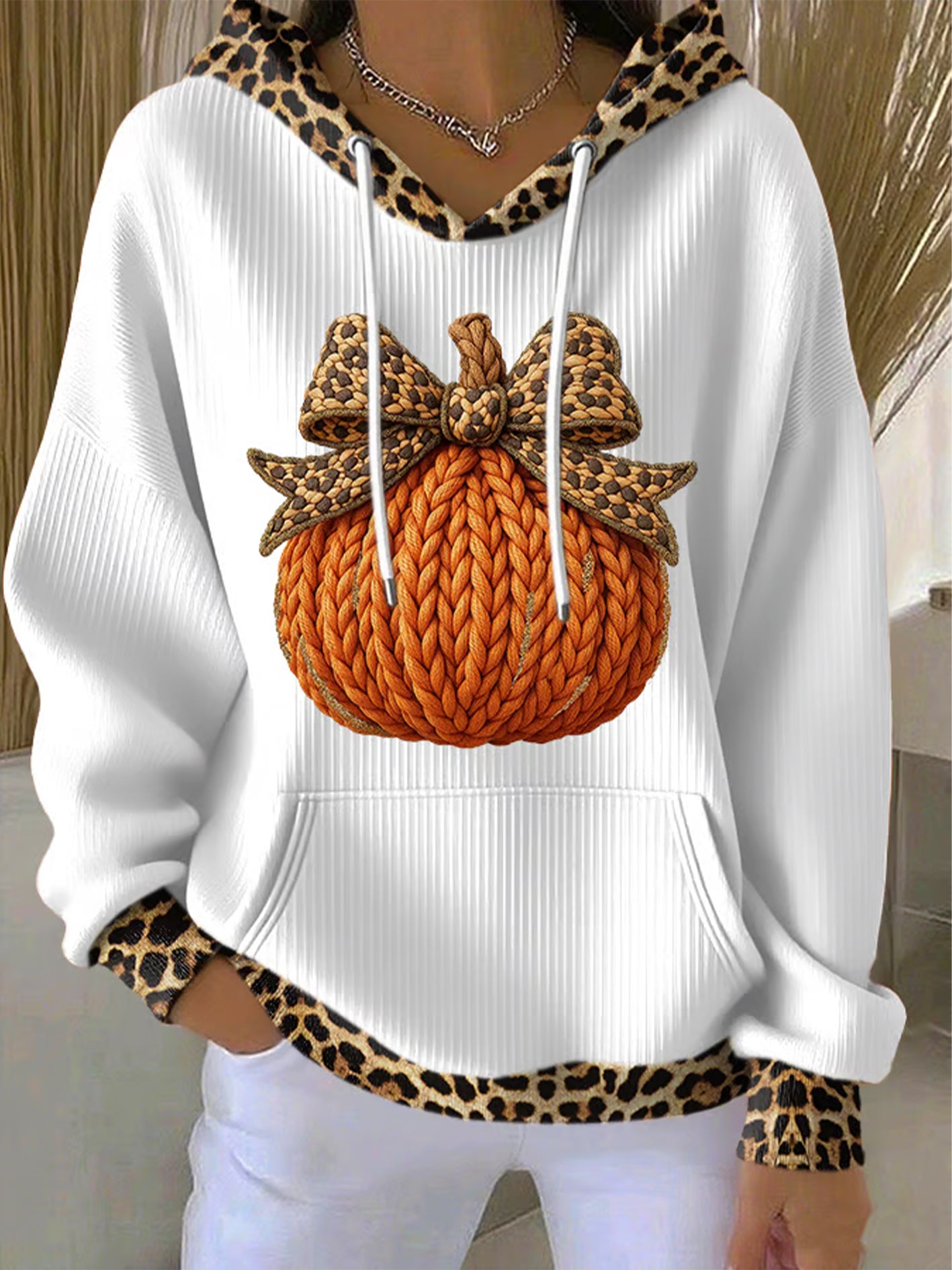 Women's Thanksgiving Print Casual Hoodie