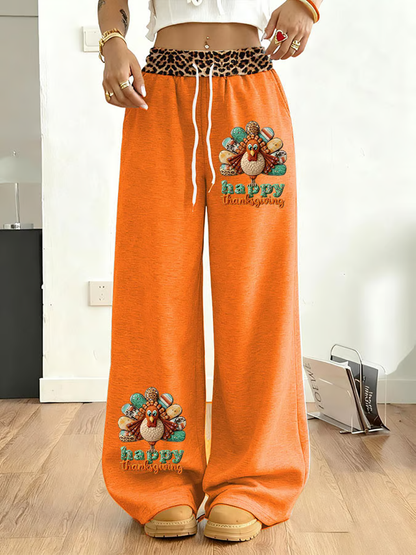 Women's Thanksgiving Print Casual Sweatpants