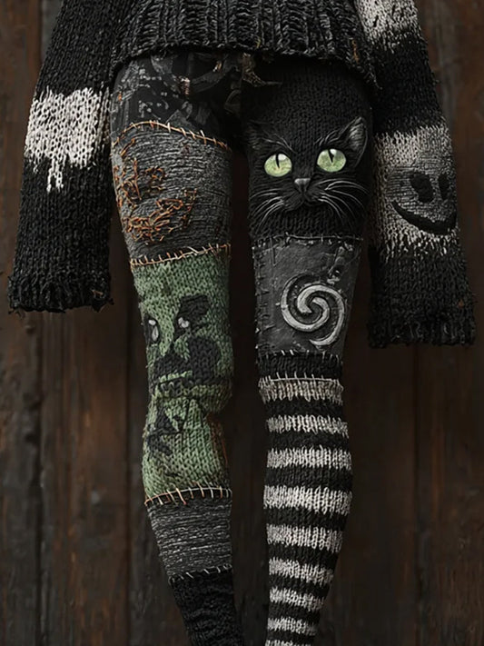 Women’s Retro Animal Art Print Comfortable Leggings A / S