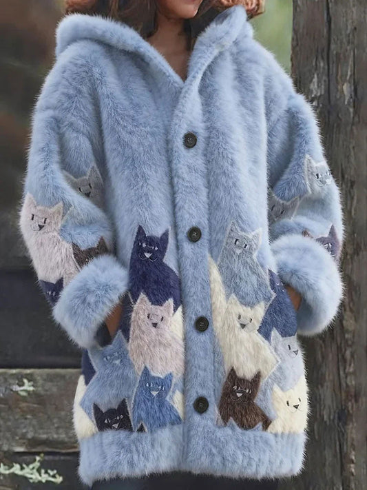 Women’s Composite Fleece Long Coat Blue / S