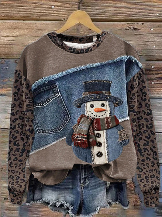 Women’s Christmas Art Printed Sweatshirt As picture / S