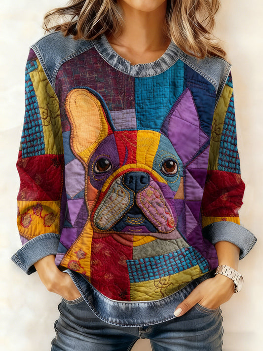 Women’s Casual Patchwork Animal Print Hooded Sweatshirt As picture / S