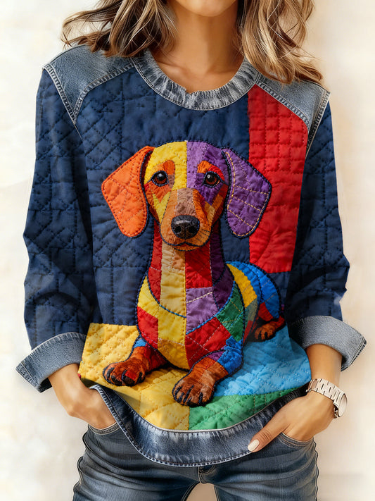 Women’s Casual Patchwork Animal Print Hooded Sweatshirt As picture / S