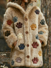 Women’s Retro Animal Art Print Comfortable Flannel Jacket A / S