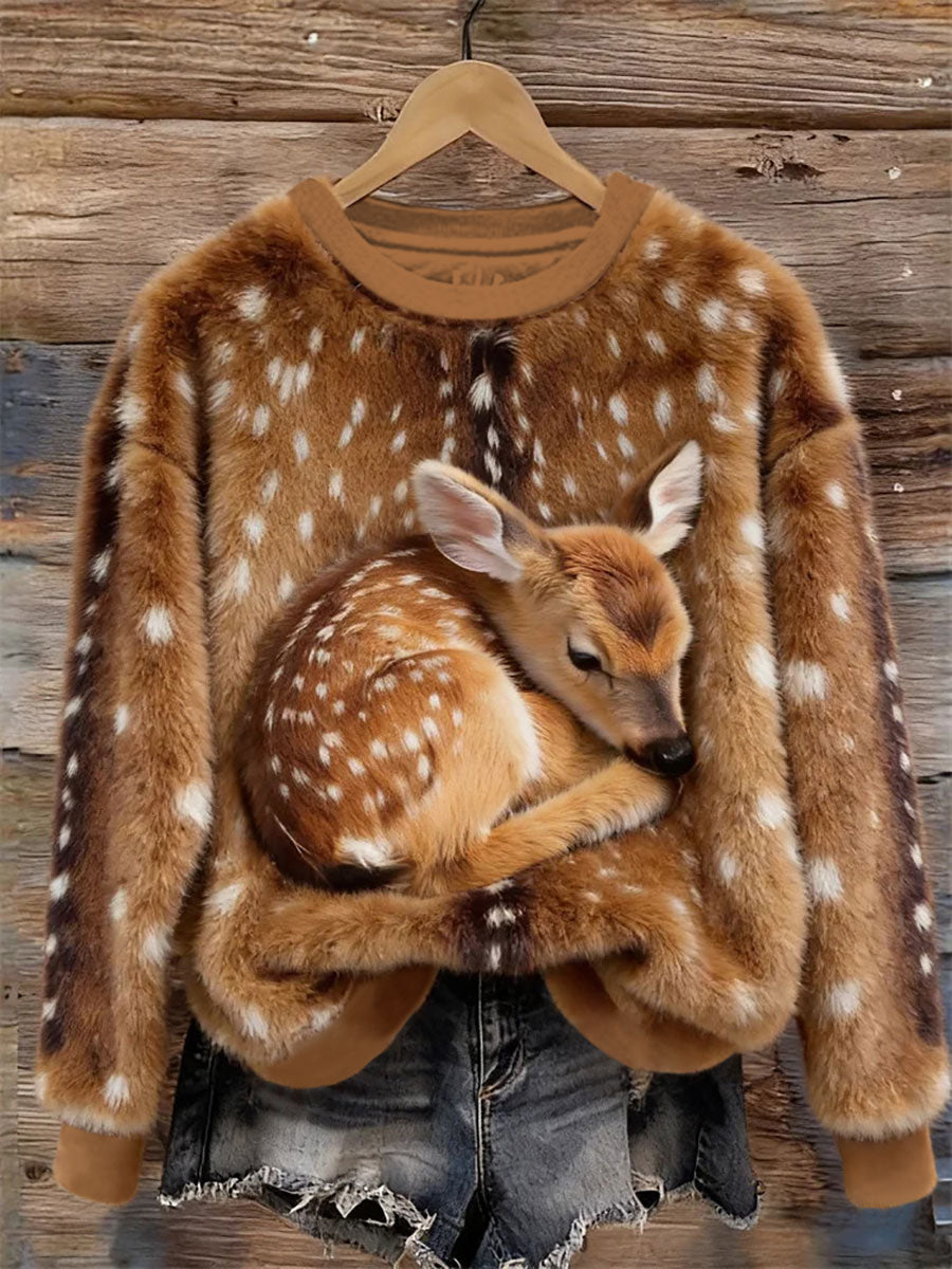 Women’s Animal Art Print Casual Sweatshirt As picture / S
