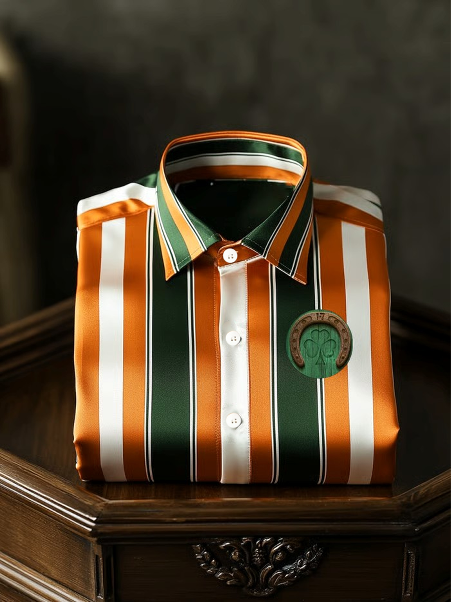 Men’s St. Patrick’s Day Print Shirt As picture / S