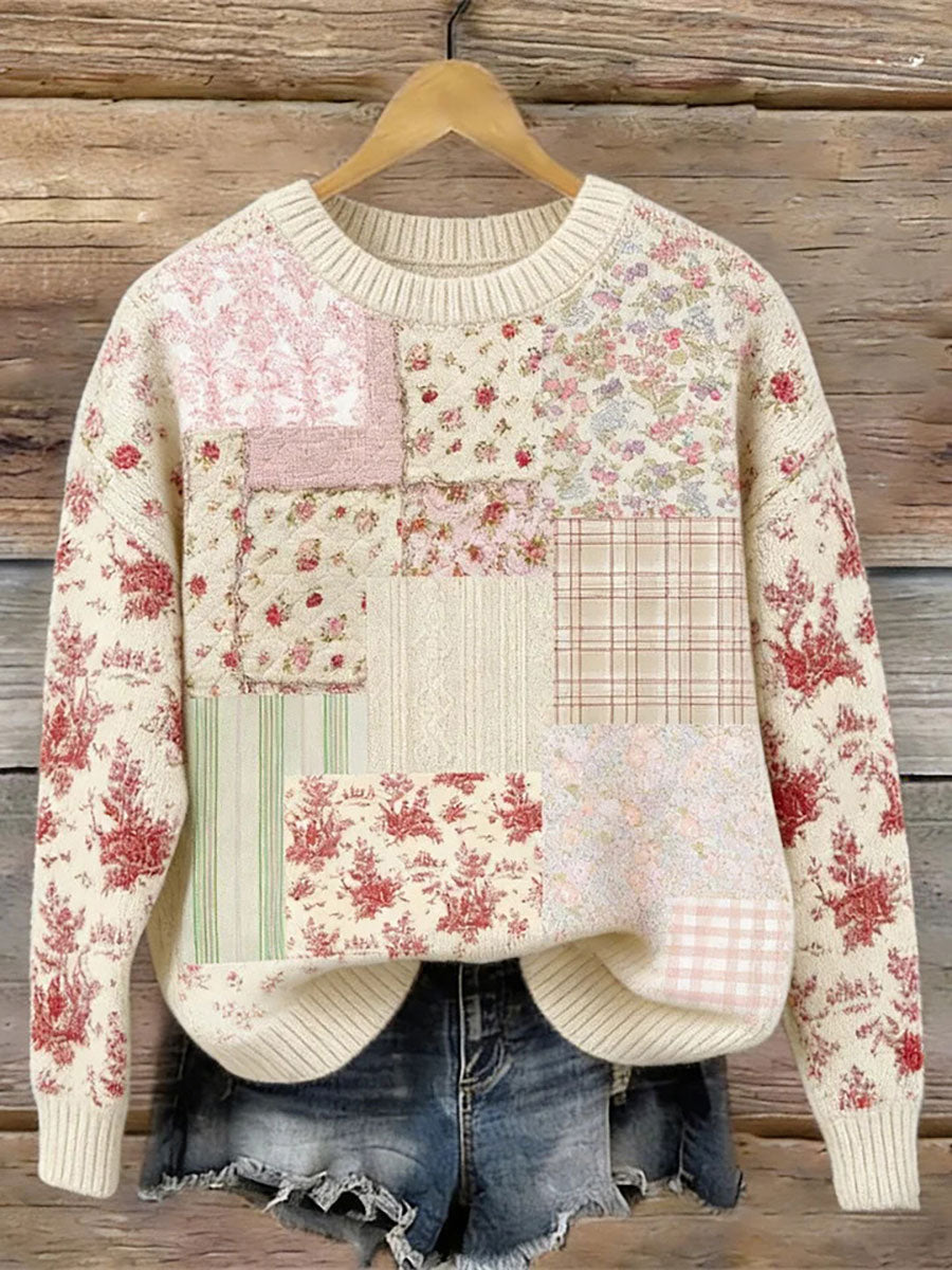 Women’s Floral Print Casual Sweatshirt As picture / S