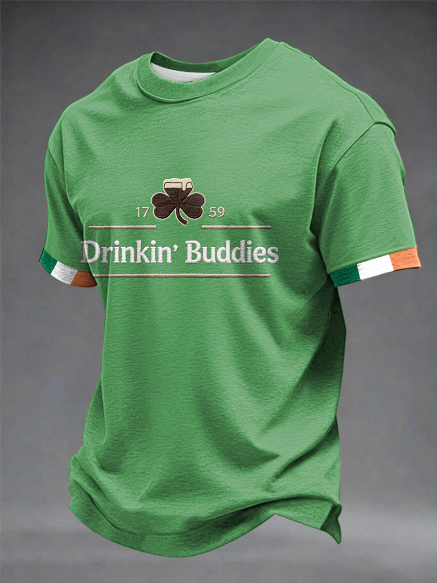 Men’s Drinkin’ Buddies short sleeves t-shirt Green / S