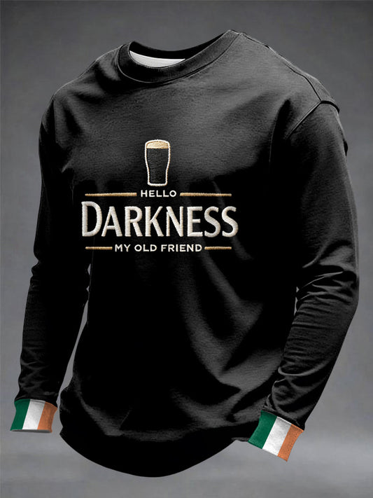 Men’s Hello Darkness My Old Friend Crew Neck Sweatshirt Black / S