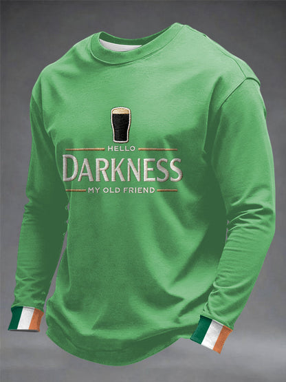 Men’s Hello Darkness My Old Friend Crew Neck Sweatshirt Green / S