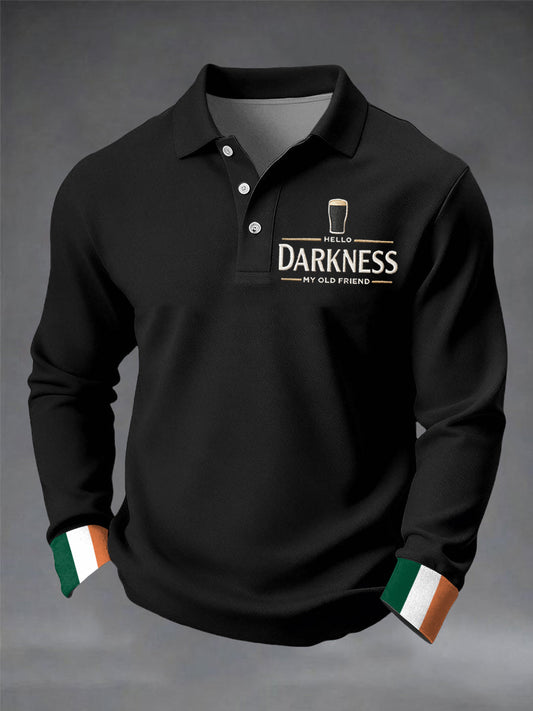 Men’s Hello Darkness My Old Friend long sleeve shirt Black / S