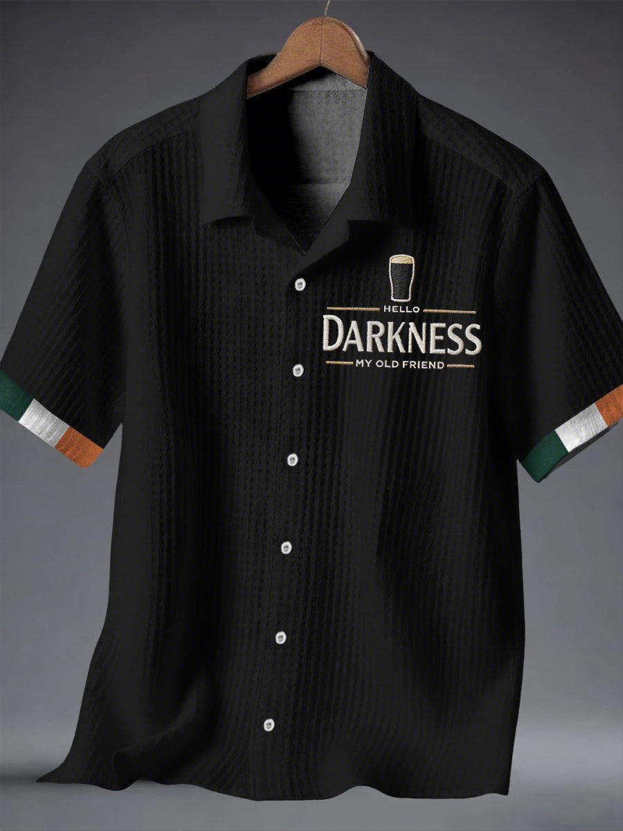 Men’s Hello Darkness My Old Friend Waffle Shirt Black / S