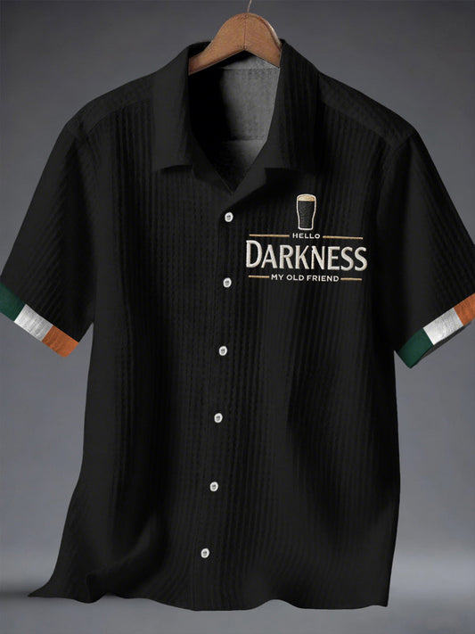 Men’s Hello Darkness My Old Friend Waffle Shirt Black / S