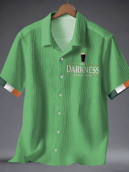 Men’s Hello Darkness My Old Friend Waffle Shirt Green / S