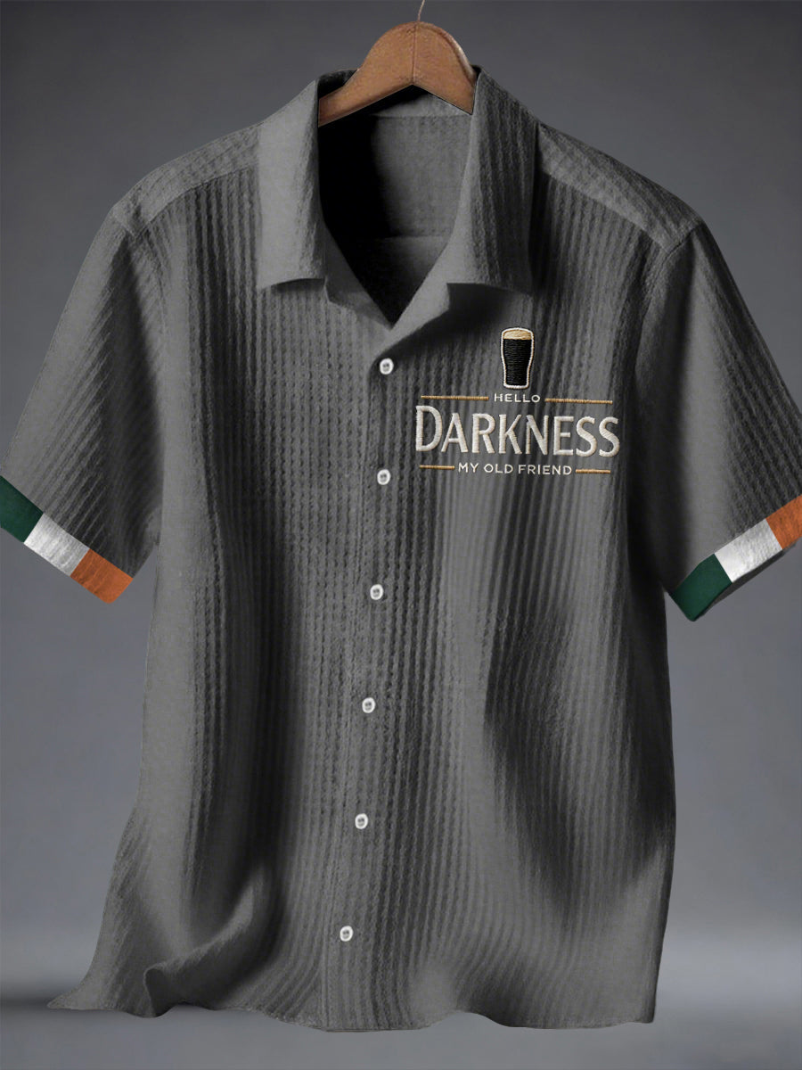 Men’s Hello Darkness My Old Friend Waffle Shirt Gray / S