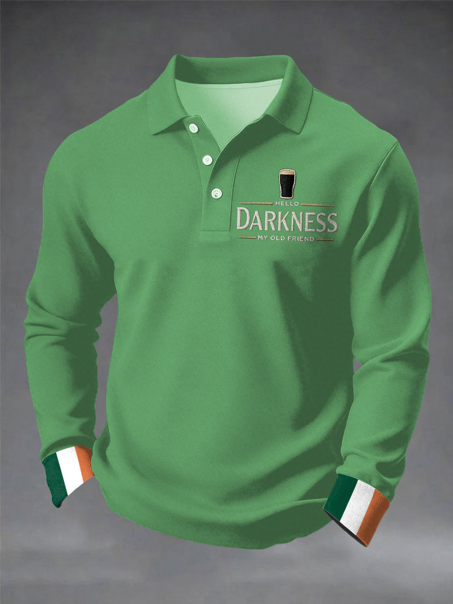 Men’s Hello Darkness My Old Friend long sleeve shirt Light Green / S