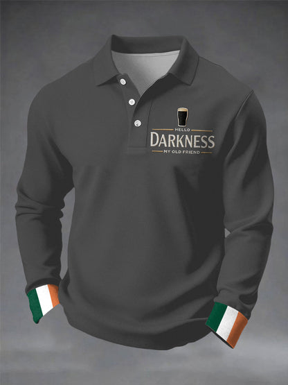 Men’s Hello Darkness My Old Friend long sleeve shirt Dark Gray / S