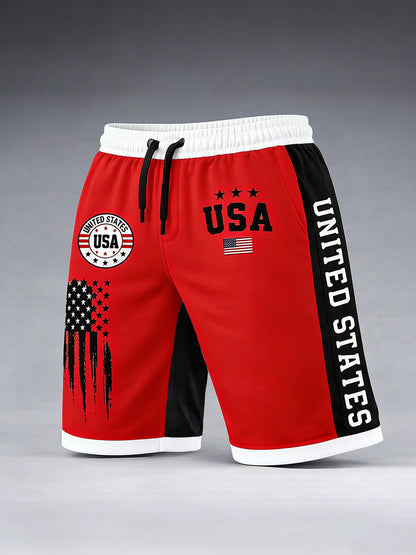 Men's Wear USA Flag Shorts