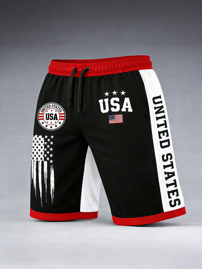 Men's Wear USA Flag Shorts