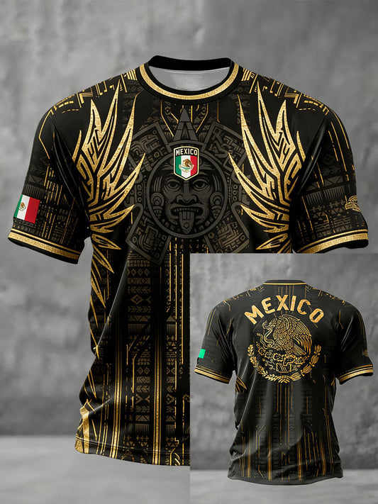 Men's Mexico Football Lover Printed T-shirt