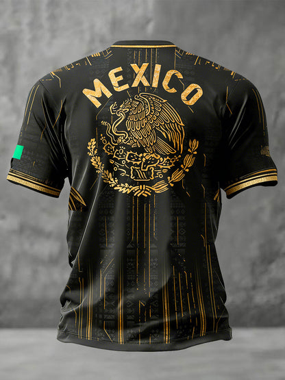 Men's Mexico Football Lover Printed T-shirt