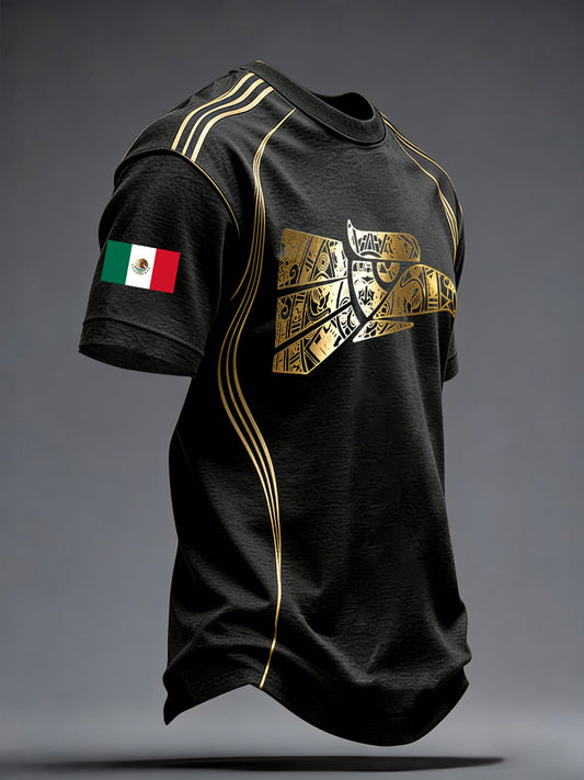 Men's Mexico Football Lover Printed T-shirt