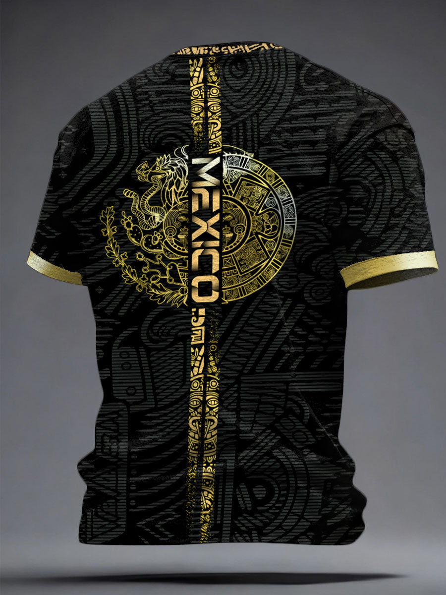 Men's Mexico Football Lover Printed T-shirt