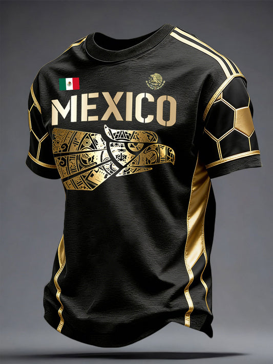 Men's Mexico Football Lover Printed T-shirt