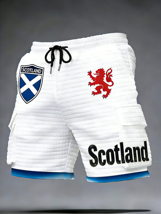 Men's Scotland We'll Be Coming 2026 Rugby Lover  Plaid Shorts