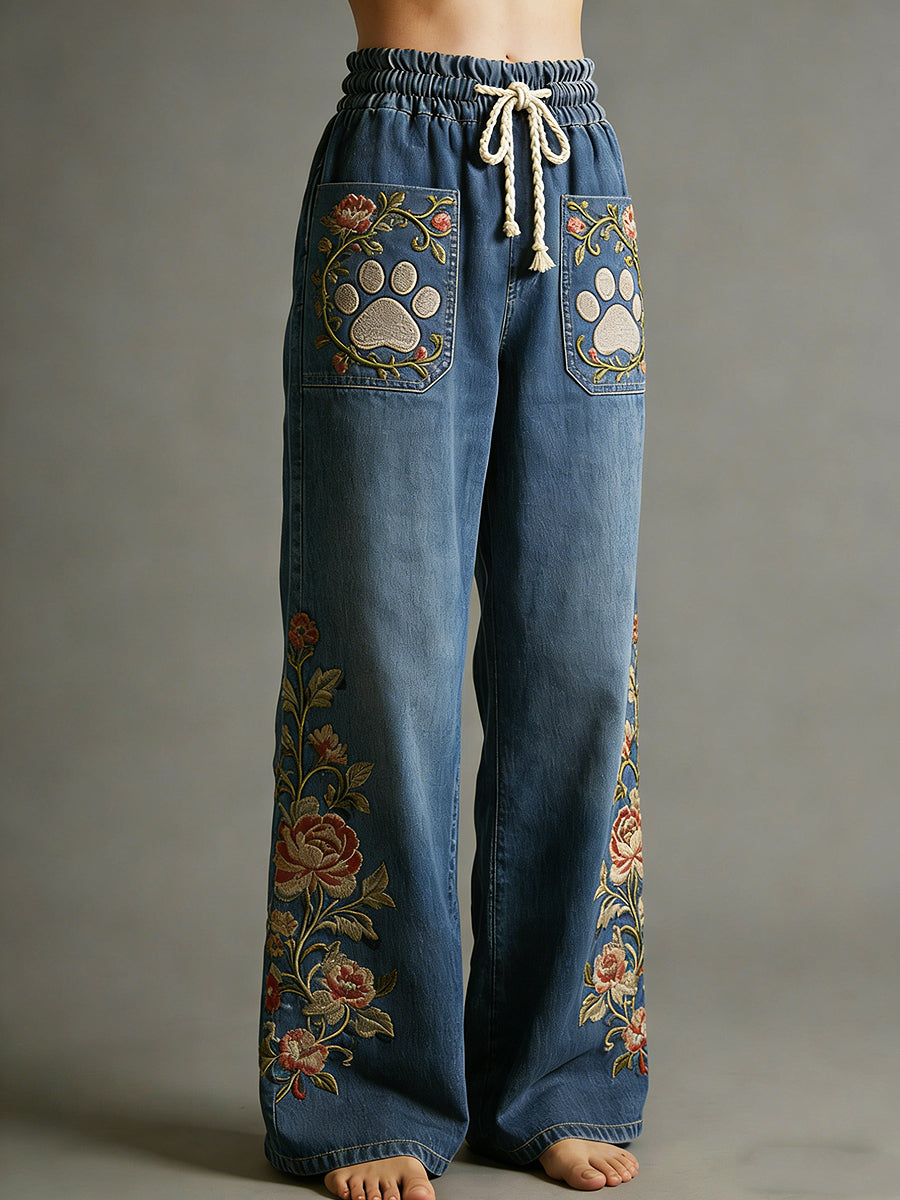 Women's Animal Art Print Trousers