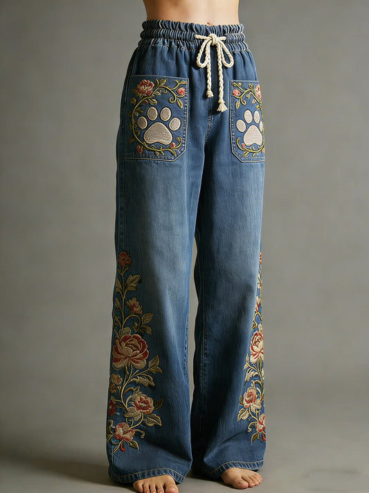 Women's Animal Art Print Trousers