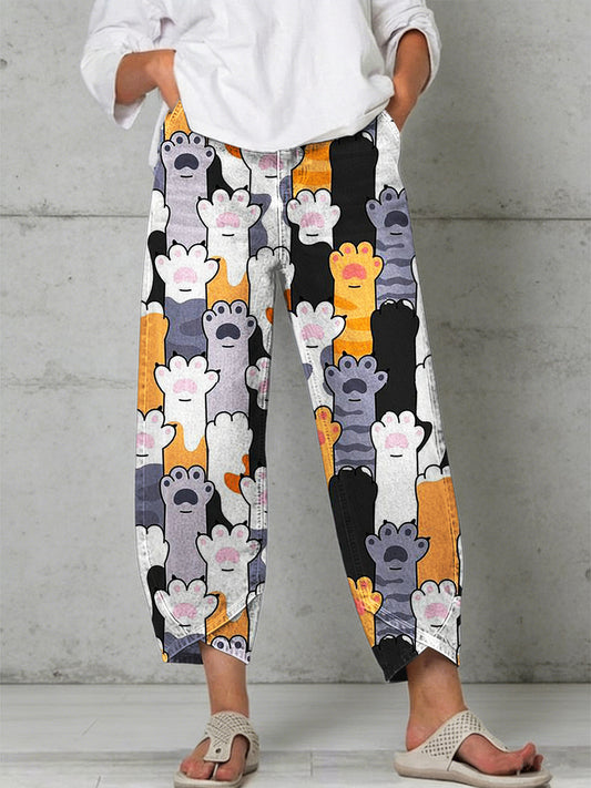 Women's Animal Art Print Trousers