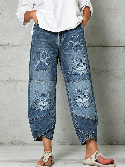Women's Animal Art Print Trousers