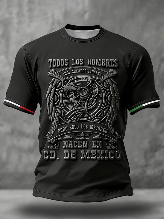 Men's Mexico Football Lover Printed T-shirt