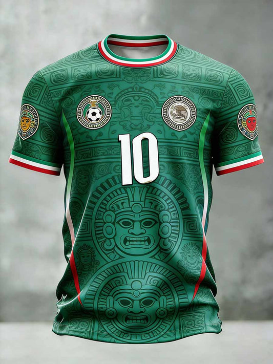 Men's Mexico Commemorative Graphic Print Casual T-Shirt