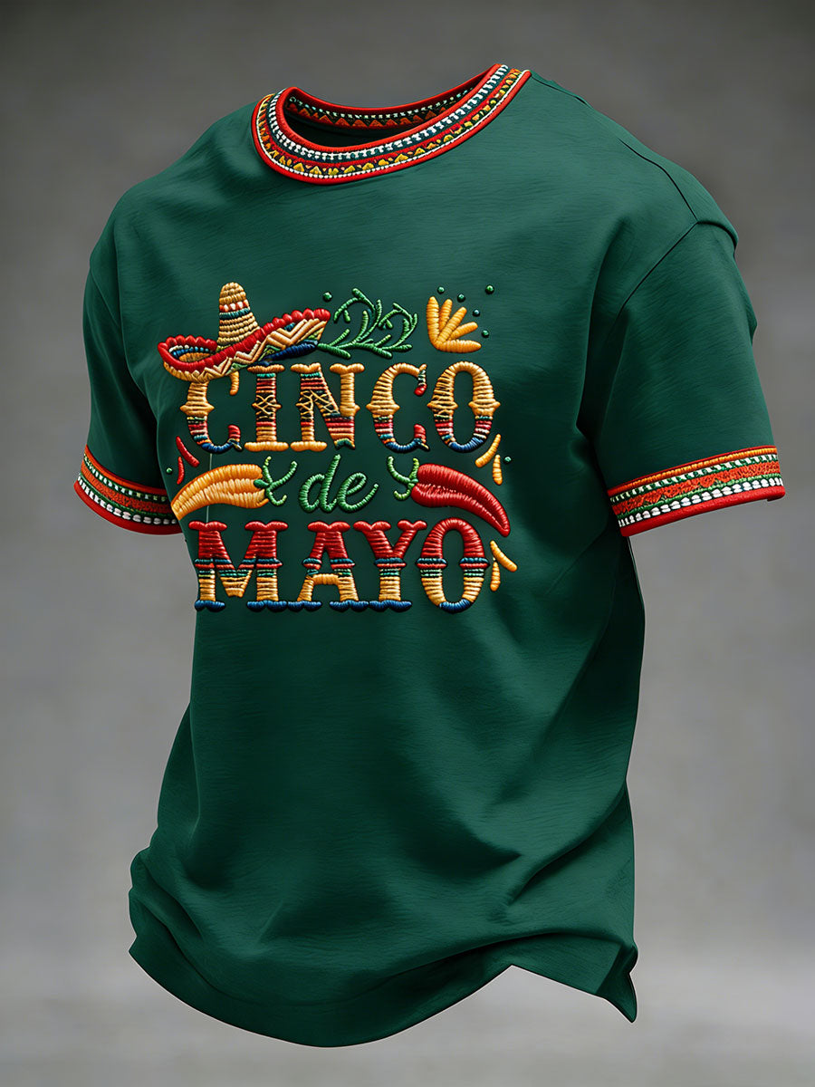 Men's Cinco de Mayo Printed Casual T-Shirt