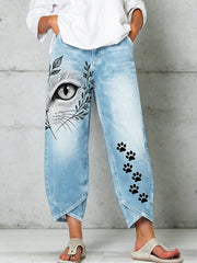 Women's Animal Art Print Trousers