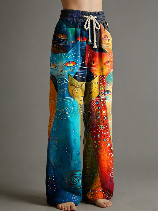 Women's Animal Art Print Trousers