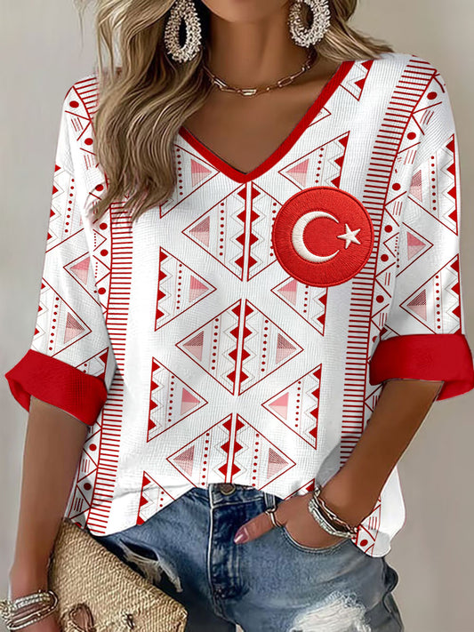 Women's Turkish V-neck Tops