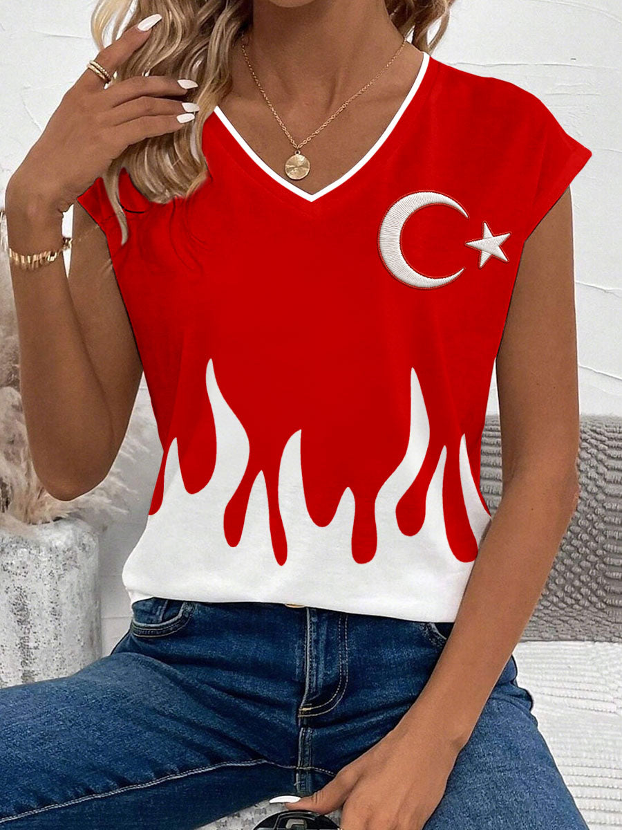 Women's Turkish V-neck Tops