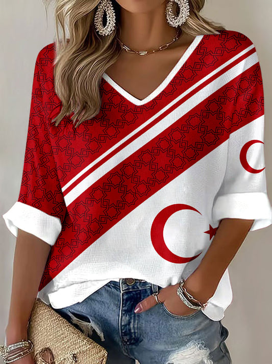 Women's Turkish V-neck Tops