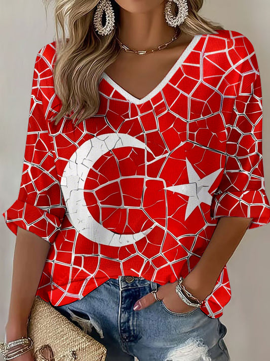 Women's Turkish V-neck Tops
