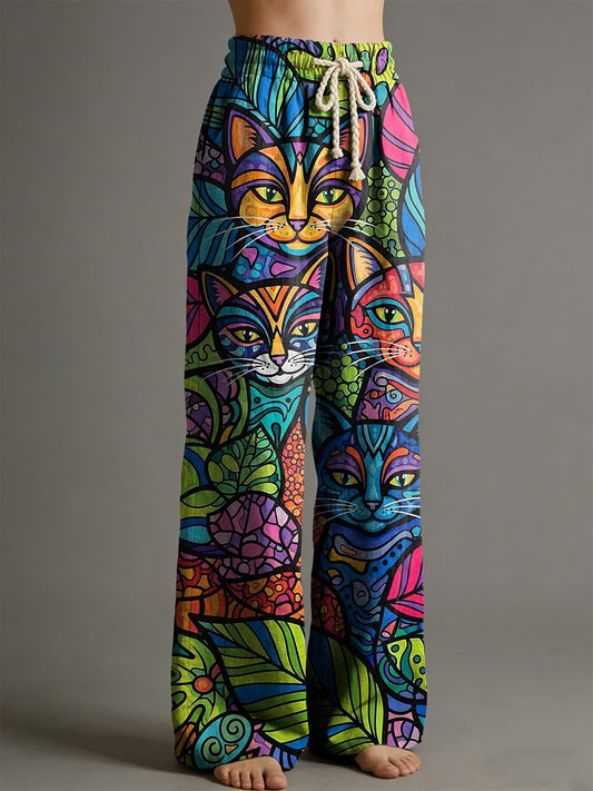Women's Animal Art Print Trousers
