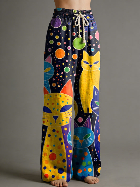 Women's Animal Art Print Trousers