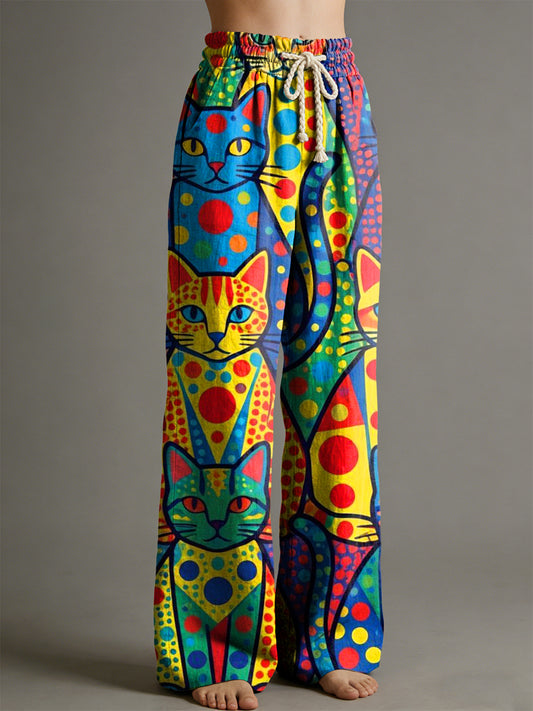 Women's Animal Art Print Trousers